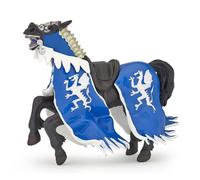 Papo Figurine Cheval du Roi au Dragon Bleu - Réaliste - 3 ans+ - Collection Fantastique & Médiéval