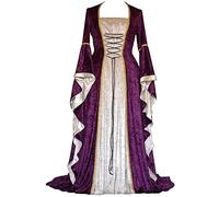 Medieval Femme Robe Gothique Déguisement Indienne Longue Deguisement Adulte Cosplay Princesse Vintage Grande Taille Chevalier De Soiree Brice Nice Renaissance Médiéval Moyen Age Costume Victorienne