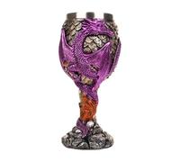 Medieval Goblet - Engraved Stainless Steel Chalice, Fantasy-Themed Wine Cup | Handcrafted Gothic Drinkware, Dragon Decor, Elegant Accessory, Perfect for Celebrations Daily Use