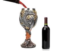 Medieval Goblet - Pro | Dragon Chalice - Gobelet Médiéval En Acier Inoxydable Calice À Vin Dragons Coupe Médiévale Créative Et Sûre Pour La Consommation Quotidienne Et Décor De Fête Performance | 2026