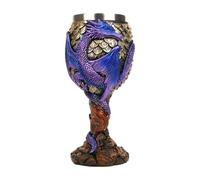 Medieval Goblet - Stainless Steel Dragon Wine Chalice, Vintage Drinkware | Intricately Designed Gothic Cup, Decorative Tankard, Renaissance-Themed Beverage Holder, Party Gathering Glass