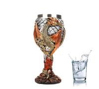 Medieval Goblet - Stainless Steel Dragon Wine Chalice, Vintage Drinkware | Intricately Designed Gothic Cup, Decorative Tankard, Renaissance-Themed Beverage Holder, Party Gathering Glass