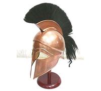 médiéval Grec Spartan Corinthian Casque Noir avec Plume Armour Casque
