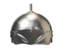 Medieval "Iron Buddha" Armour Helmet Shell, DIY Materials for Historical Reenactment, Unfinished Steel Helmet Body for LARP, Battle-Ready Knight Headwear(B)