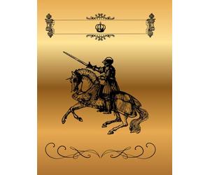 Medieval Knight Gold Edition Accounting Ledger: Large Budget Tracker for Small Business and Personal Finance, 8.5 x 11 Income and Expense Log Book with Premium Cream Paper