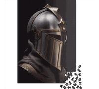Medieval Knight Helmet Puzzles 1000 Pieces Cadeau Unique Jeu Éducatif Défi Jouet À De Qualité Supérieure Peinture Art pour Adultes Et Enfants 1000pcs (38x26cm)