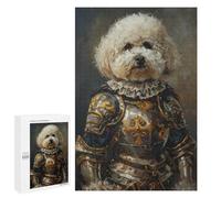 Medieval Poodle in Armor Puzzle 1000 Pièces Educa Jouet en Bois Cadeau Unique Décoration Intérieure Jeu Éducatif Challenge Toy Adultes Et Enfants À Partir De 14 Ans 1000 PCS