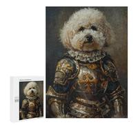 Medieval Poodle in Armor Puzzle 1000 Pièces Educa Jouet en Bois Cadeau Unique Décoration Intérieure Jeu Éducatif Challenge Toy Adultes Et Enfants À Partir De 14 Ans 500 PCS