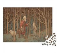 Médiéval,Puzzles pour Adultes 1000pcs (75x50cm),Jeux De Défi Un Berger Perdu Rencontre Une fée