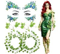 médiéval renaissance fée lierre coiffe elfe des bois costume | Fairy Ivy Kostüm Efeu Armwickel Efeu Kopfschmuck Waldelfe Strassstein tion Elf Kostüm