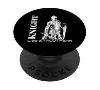 Medieval Renaissance Knight Live Without Fear Warrior PopSockets PopGrip Adhésif