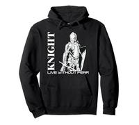 Medieval Renaissance Knight Live Without Fear Warrior Sweat à Capuche