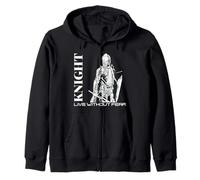 Medieval Renaissance Knight Live Without Fear Warrior Sweat à Capuche