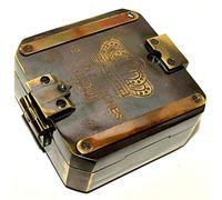 Medieval Replicas Boussole de poche Brunton en laiton massif 7,6 cm