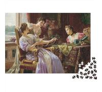 Medieval Style 1000 Pièces Puzzle Papier Recyclé Oil Painting Puzzles pour Personnes Âgées Amusant and Stimulant Family Jeu Perfect pour Holiday Blessings 70x50cm/1000pcs