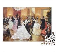 Medieval Style 1000 Pièces Puzzles Recyclé Noble Ball Puzzle pour Personnes Âgées Puzzle Jeu Props pour Family and Friends Birthdays Great Gift 52x38cm/1000pcs