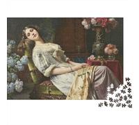 Medieval Style Puzzle for Enfants 1000 Piece Recyclable Oil Painting Jigsaw Puzzle Amusant and Stimulant Famille Jeu Idée de Cadeau Parfaite for Child‘s Anniversaire 38x26cm/1000pcs