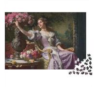 Medieval Style Puzzles 1000 Piece Recyclable Matériau Oil Painting Puzzle for Adultees Idée de Cadeau Parfaite Amusant Famille Temps de Jeu Activité 38x26cm/1000pcs