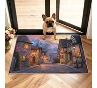 Medieval Tapis 60x90cm, Vintage Stone House Tapis for Bedroom