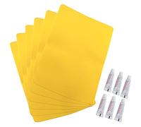 Medifier Lot de 6 rustines de réparation en PVC robuste avec colle 185 mm x 125 mm en caoutchouc imperméable pour bateau gonflable, canoë, kayak Jaune