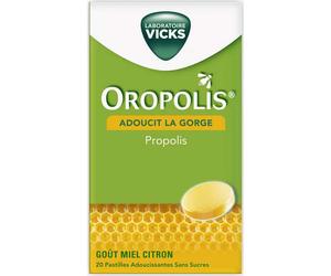 Mediflor Oropolis Pastilles Adoucissantes Miel Citron 20 unités