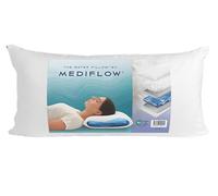 Mediflow Coussin d'eau en Duvet - Rembourrage 75% Duvet - Coussin réglable pour soulager Les douleurs cervicales, Coussin pour Dormir sur Le côté, sur Le Dos et sur Le Ventre - Blanc (40 x 80 cm)