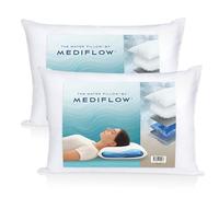 Mediflow Oreiller À Eau Alternatif Down - Réglable pour Soulager Les Douleurs Cervicales, Les Dormeurs sur Le Côté, Le Dos Et Le Ventre, L'Inventeur Original De L'Oreiller À Eau (50 x 70 cm Lot de 2)