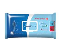 Medifresh Lot de 60 lingettes humides pour adulte, sans rinçage, passent au micro-ondes, avec extrait de camomille et vitamine E