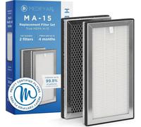 Medify Air MA15 Filtre de remplacement - HEPA H13 - 2 pièces - Purification de l'air - Charbon actif - Filtre à air