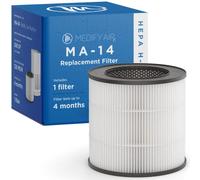 Medify MA-14 Genuine Replacement Filter | for Smoke, Smokers, Dust, Odors, Pollen, Pet Dander | 3 in 1 with Pre-Filter, H13 HEPA, and Activated Carbon for 99.9% Removal | 1-Pack