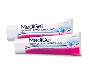 MEDIGEL Lipogel hydroactif pour cicatrisation rapide des plaies, 2 x 50 g