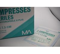 MEDIKA69- lot 600 Compresses Stériles Tissées ou gaze 5X5 7.5 X 7.5 10 x 10 cm - Les compresses stériles tissées Medika69 sont conçues pour le nettoyage lot 600 (7.5 X 7.5 NON TISSE, 1200, unité)