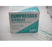 MEDIKA69- lot 600 Compresses Stériles Tissées ou gaze 5X5 7.5 X 7.5 10 x 10 cm - Les compresses stériles tissées Medika69 sont conçues pour le nettoyage lot 600 (7.5 X 7.5 GAZE, 600, unité)