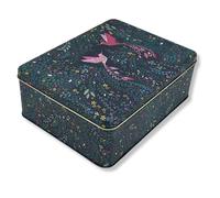 MediMuc Boîte cadeau design Sara Miller - Boîte de conservation rectangulaire magnifiquement conçue - Motif colibri -boîte - Dimensions (L x l x H) : 19,5 x 15,4 x