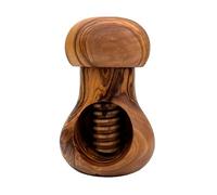 medina mood Casse-noix « champignon » en bois d'olivier - Vis à noix faite à la main, robuste et durable, ustensile de cuisine et idée cadeau