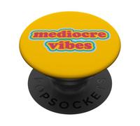 Mediocre Vibes Vintage Groovy Coloré Rétro Fun PopSockets PopGrip Adhésif