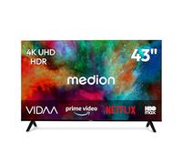 MEDION 108 cm (43") 4K UHD LED VIDAA Smart TV - MD843201 | HDR10, Netflix, Prime Video, Wi-Fi, Bluetooth, PVR, DVB-T2/C/S2, HEVC Main 10