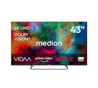 MEDION 108 cm (43") 4K UHD LED VIDAA Smart TV - MD843302 | Dolby Vision HDR, HDR10, Dolby Atmos, Netflix, Prime Video, Wi-Fi, Bluetooth, PVR, DVB-T2/C/S2, HEVC Main 10