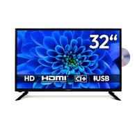 MEDION 80 cm (32 Pouces) Téléviseur HD (Lecteur DVD intégré, récepteur Triple Tuner DVB-T2 DVB-C DVB-S2, 2 x HDMI, USB, Sortie Casque, AV in, Lecteur multimédia, CI+), MD832001