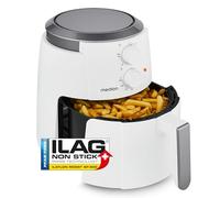 MEDION Air Fryer P30 L (4,7 L, 1500 W, petit et facile à utiliser avec les boutons rotatifs, minuteur de 60 min, jusqu'à 200°C) noir