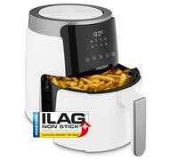 MEDION Air Fryer P40 L (4,7 L, 1500 W, Friteuse Sans Huile, Facile à Utiliser, Minuterie 60 min, Jusqu'à 200°C, Revêtement Antiadhésif, MD13030) blanc