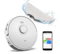 Medion Robot aspirateur laveur X10 SW MD11782 – Navigation laser, 2‑en‑1, 2700 Pa, Blanc