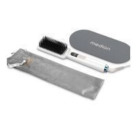 MEDION Brosse chauffante HB1 (brosse lissante avec technologie ionique, éléments chauffants en céramique/tourmaline, 5 niveaux de chaleur 165° - 210°, écran LED avec affichage de la temp) blanc