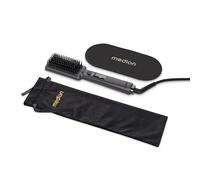 MEDION Brosse chauffante HB1 (brosse lissante avec technologie ionique, éléments chauffants en céramique/tourmaline, 5 niveaux de chaleur 165° - 210°, écran LED avec affichage de la temp) gris