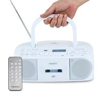 MEDION DRX-1 Plus Boombox (Radio Portable Dab+ et FM, Bluetooth, Lecteur CD, MP3, Cassette, Prise Casque, stéréo, AUX, sur Secteur & Piles) Bleu