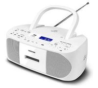 MEDION E65010 - Radio - Lecteur CD - MP3 - Cassette - FM - USB - Aux - 2 x 30 Watt - Blanc Blanc G