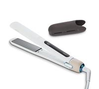 MEDION HS1 Fer à lisser avec écran (5 niveaux de chaleur réglables, plaques chauffantes flexibles en céramique/tourmaline avec capteur de température, lisseur) blanc