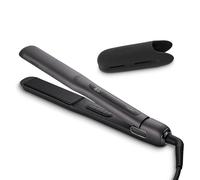 MEDION HS1 Fer à lisser avec écran (5 niveaux de chaleur réglables, plaques chauffantes flexibles en céramique/tourmaline avec capteur de température, lisseur) gris