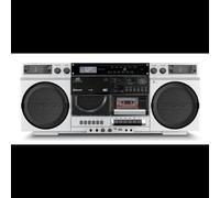 MEDION LIFE P66538 Blanc : Radio CD/Cassette/MP3 20W RMS, DAB+/FM/PLL, Bluetooth 5.1, USB, LCD, Lecteur MicroSD, Égaliseur, Bass Reflex