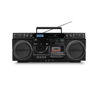 MEDION LIFE P66538 Noir - Radio CD DAB+/FM/PLL, Bluetooth 5.1, 2x10W RMS, Lecteur MP3/USB/MicroSD, Écran LCD, Lecteur CD, Platine Cassette